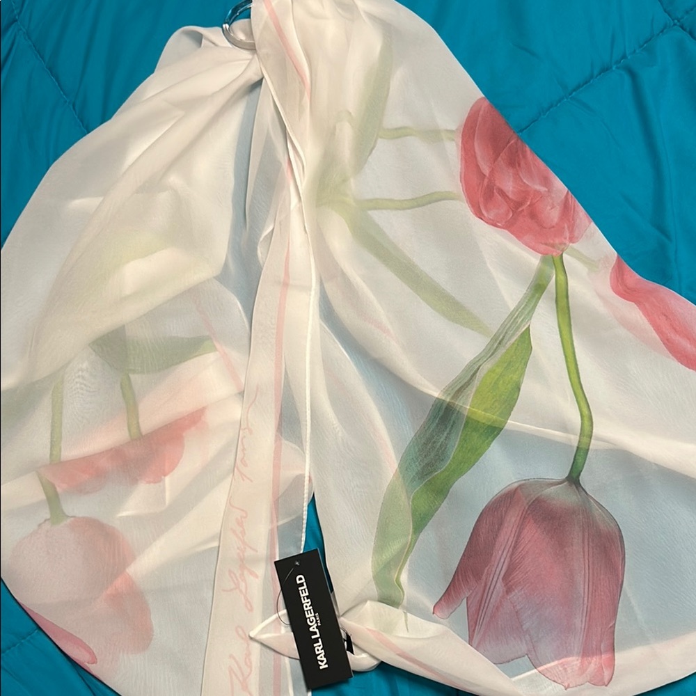 Karl Lagerfeld Floral Scarf